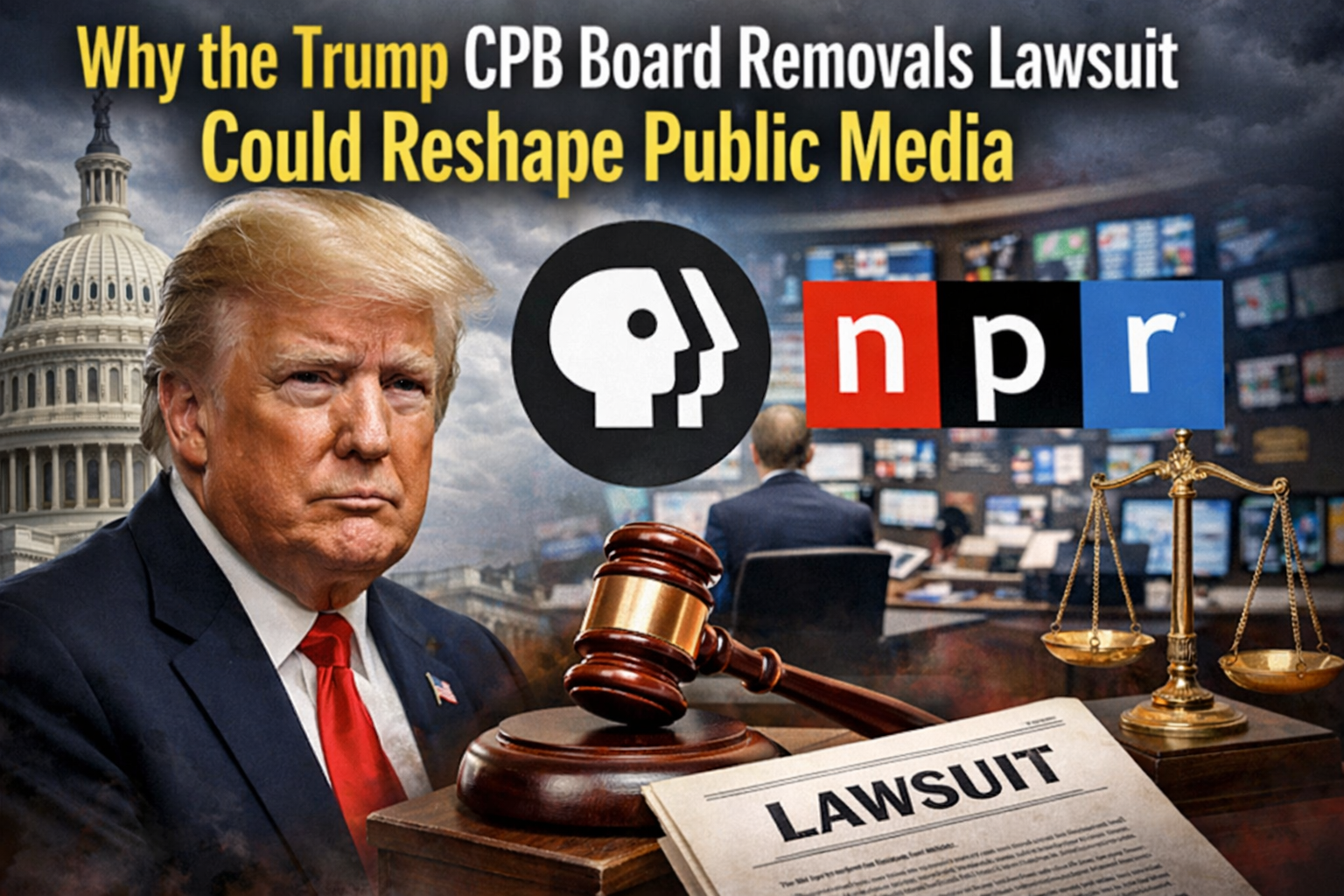 Trump CPB board removals lawsuit