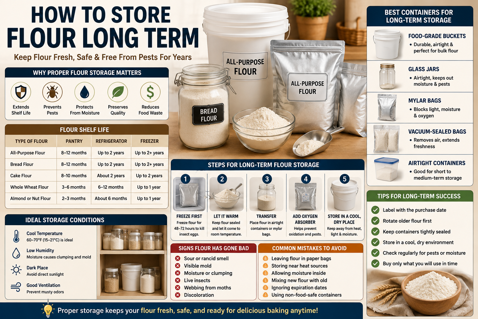 How to Store Flour Long Term: The Complete Guide to Keeping Flour Fresh for Years